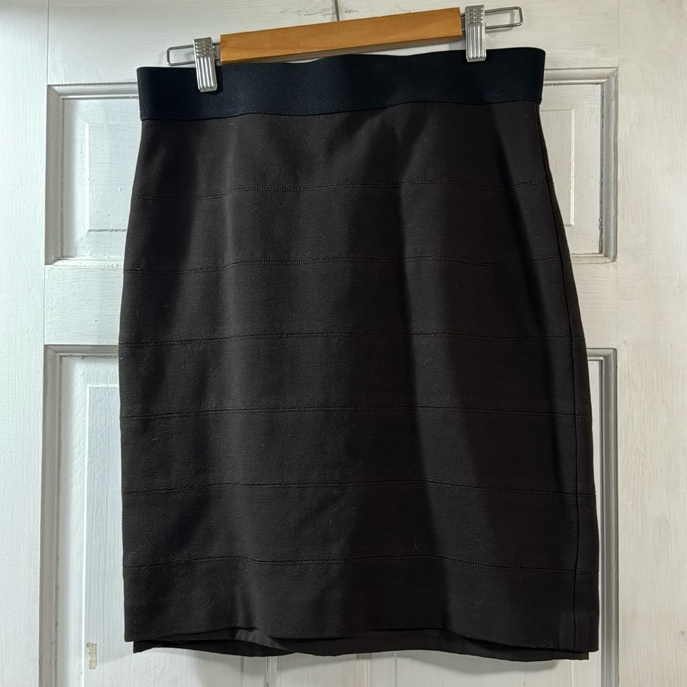 Brown and black bandage skirt